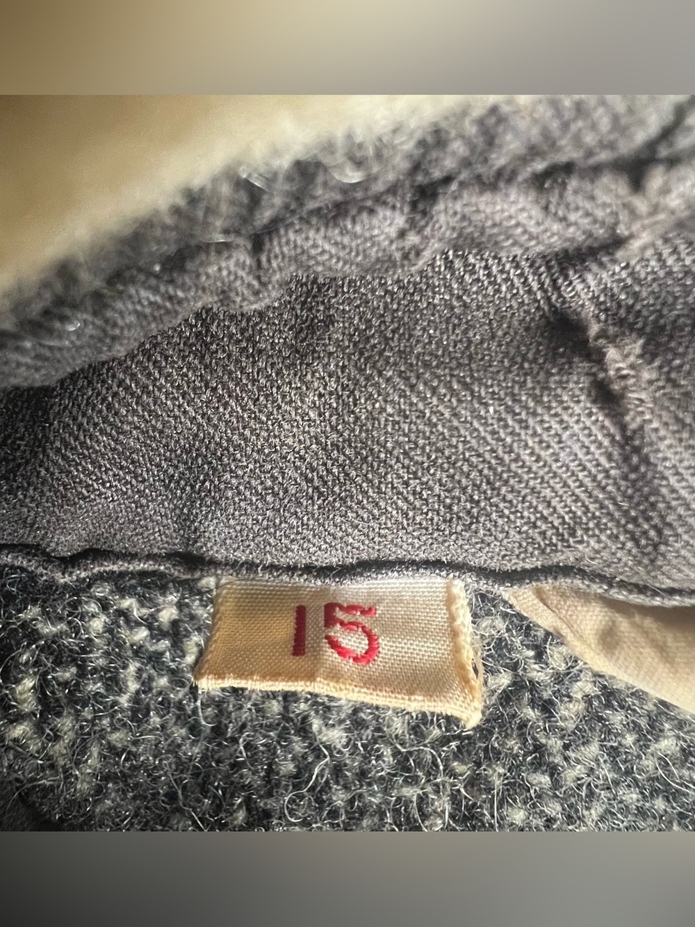 VTG 60s Woolrich Jacket Mens Size 15 Medium Heavy Wool Flannel Overshirt Shacket - Picture 9 of 13